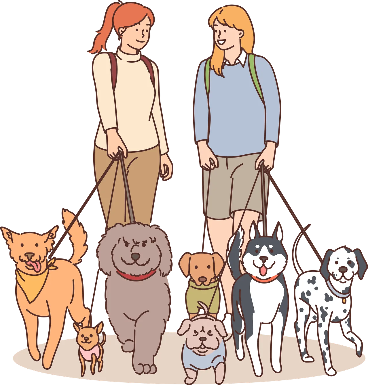 Illustration of various dog breeds included in the study