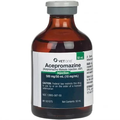 Acepromazine injection vial — alpha-antagonist, dopamine-agonist