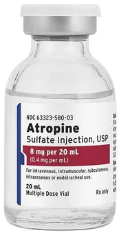 Atropine sulfate injection vial — anti-muscarinic